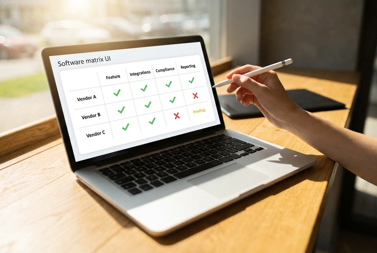 Software comparison matrix for payroll vendor selection