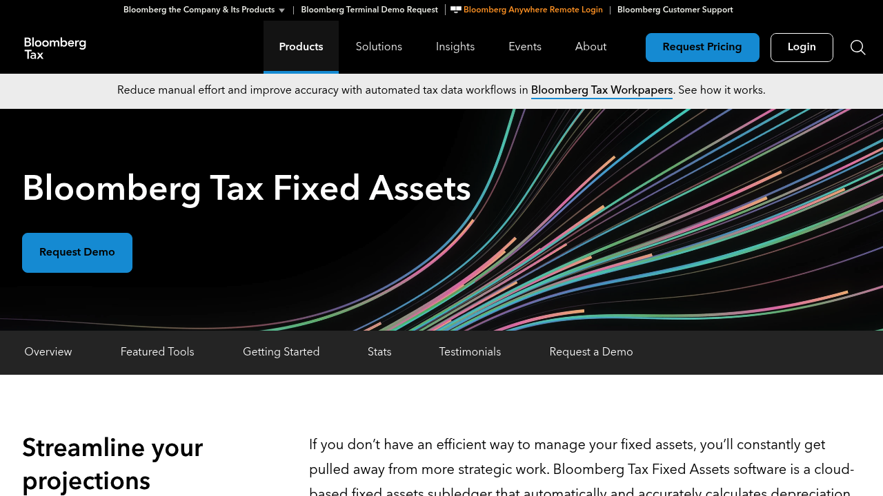 Bloomberg Tax Fixed Assets Landing Page