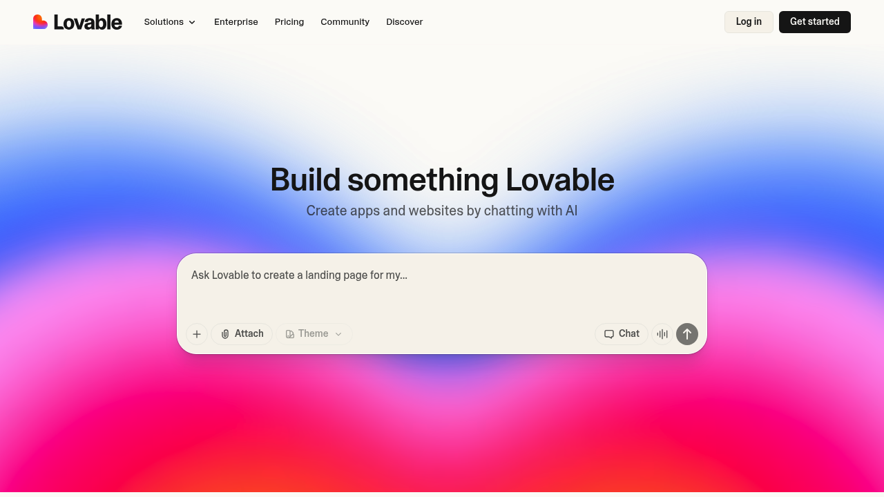 Lovable homepage screenshot