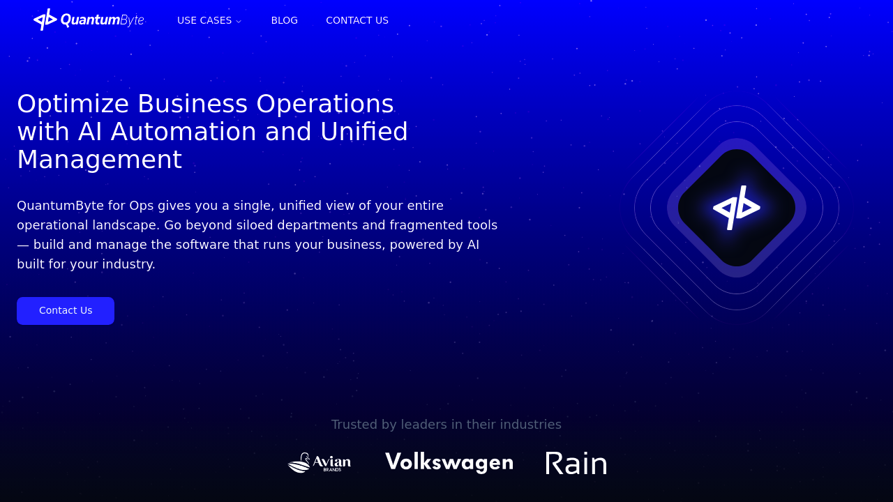 Quantum Byte app builder packets page screenshot