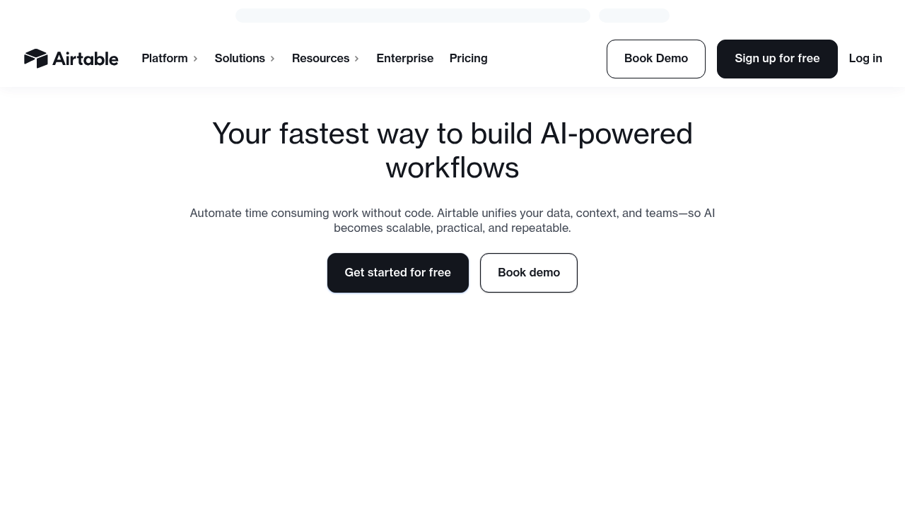 Airtable database interface