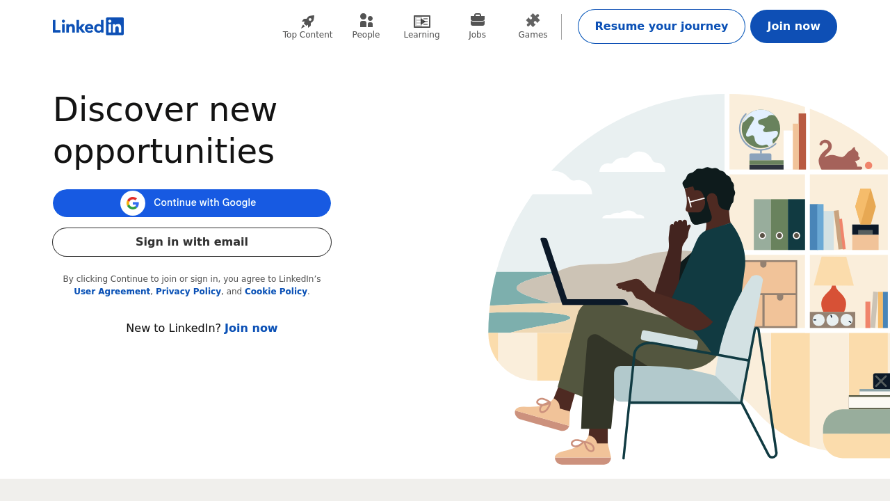 LinkedIn professional profile page
