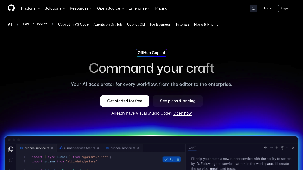 GitHub Copilot in IDE