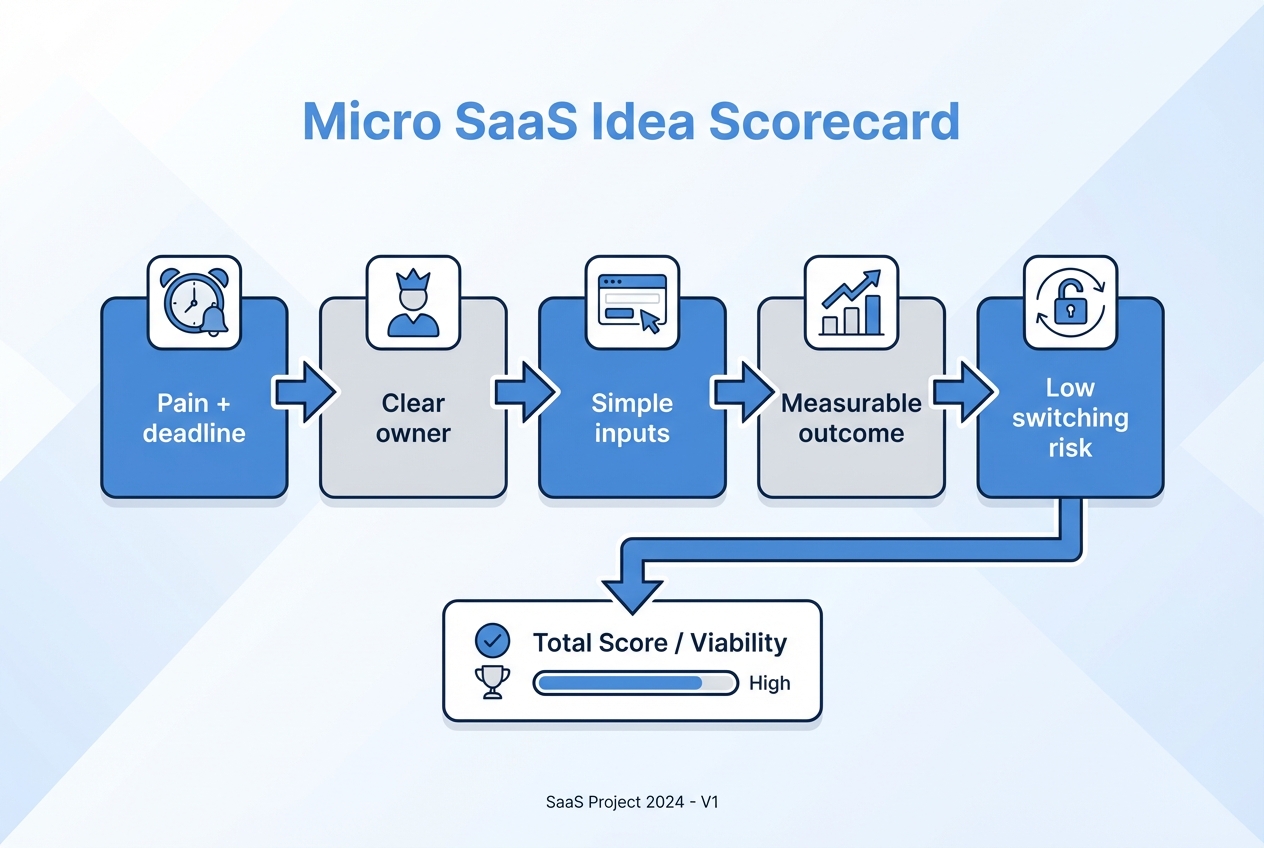 Chart showing potential micro saas ideas