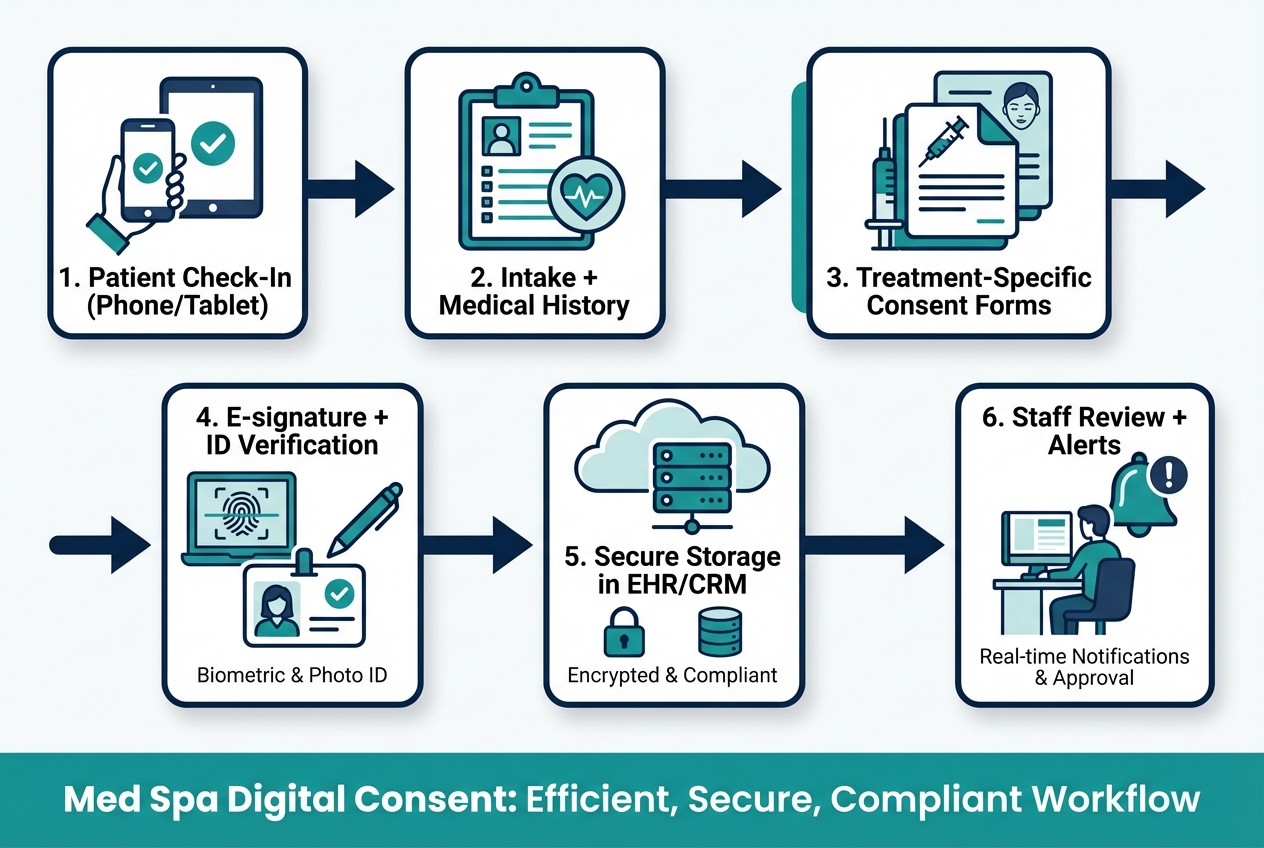 Illustration for what med spa consent forms software needs to do in Best Med Spa Digital Treatment Authorization Systems