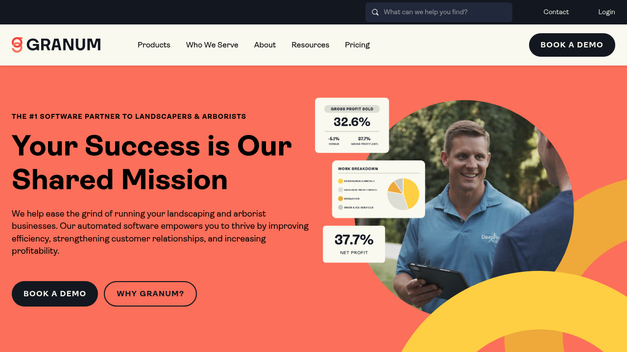 Screenshot of LMN website