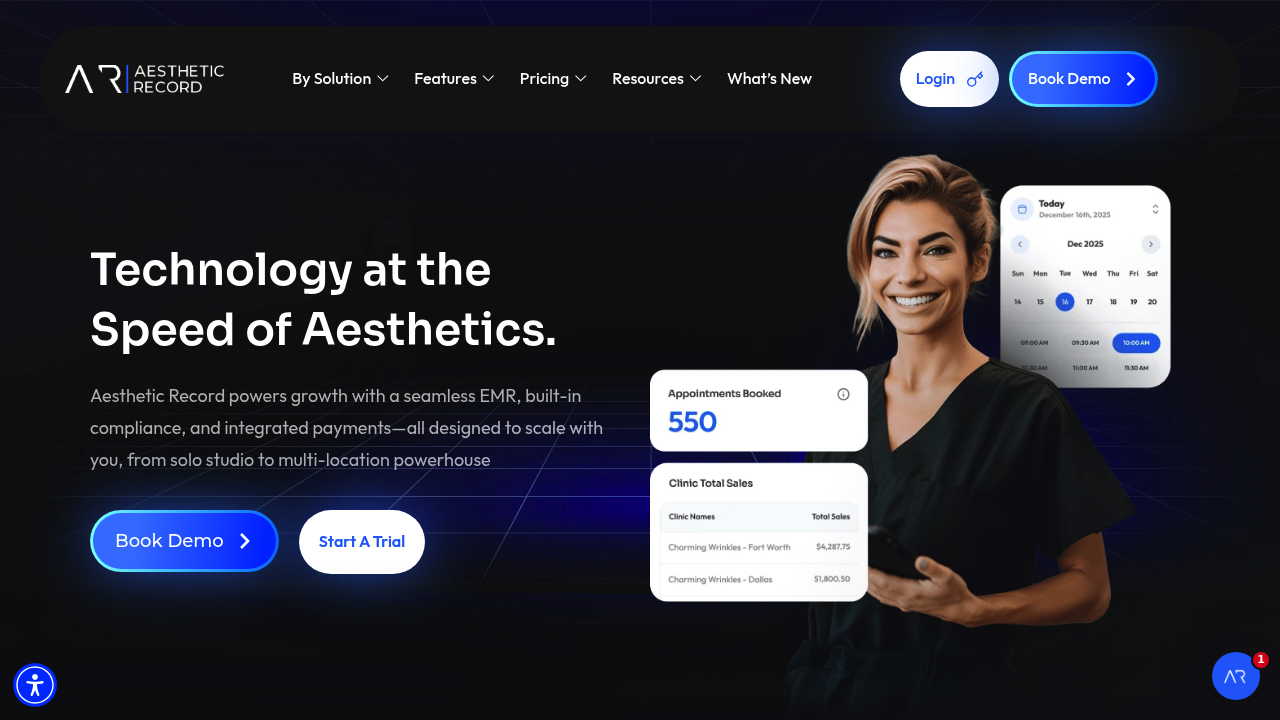 Screenshot of Aesthetic Record website