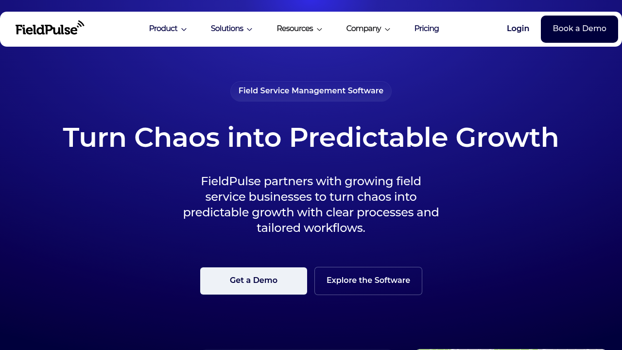 Screenshot of FieldPulse website