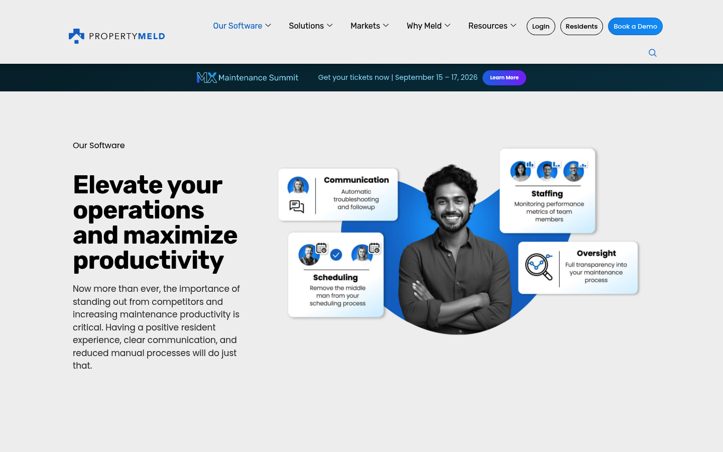 Screenshot of Property Meld website