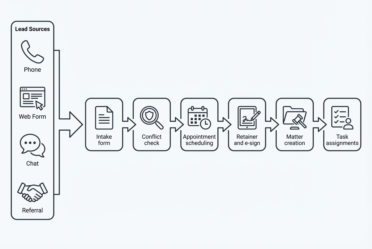 Illustration for what great client intake should do in Best Law Firm Client Intake Software for 2026