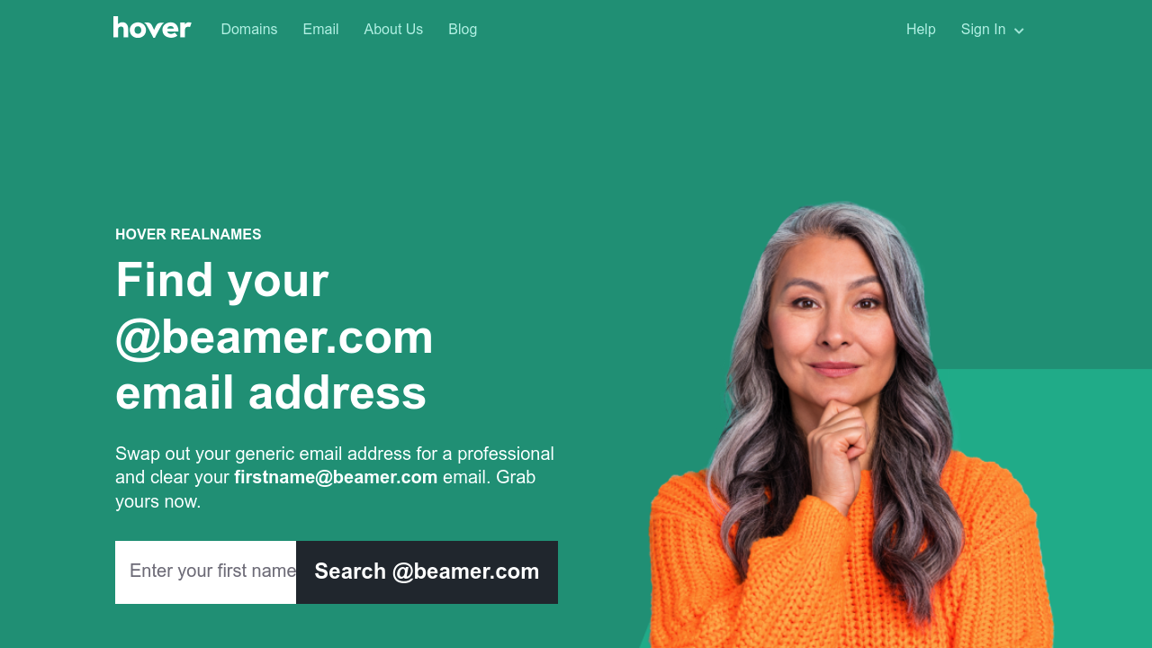 Screenshot of Beamer website