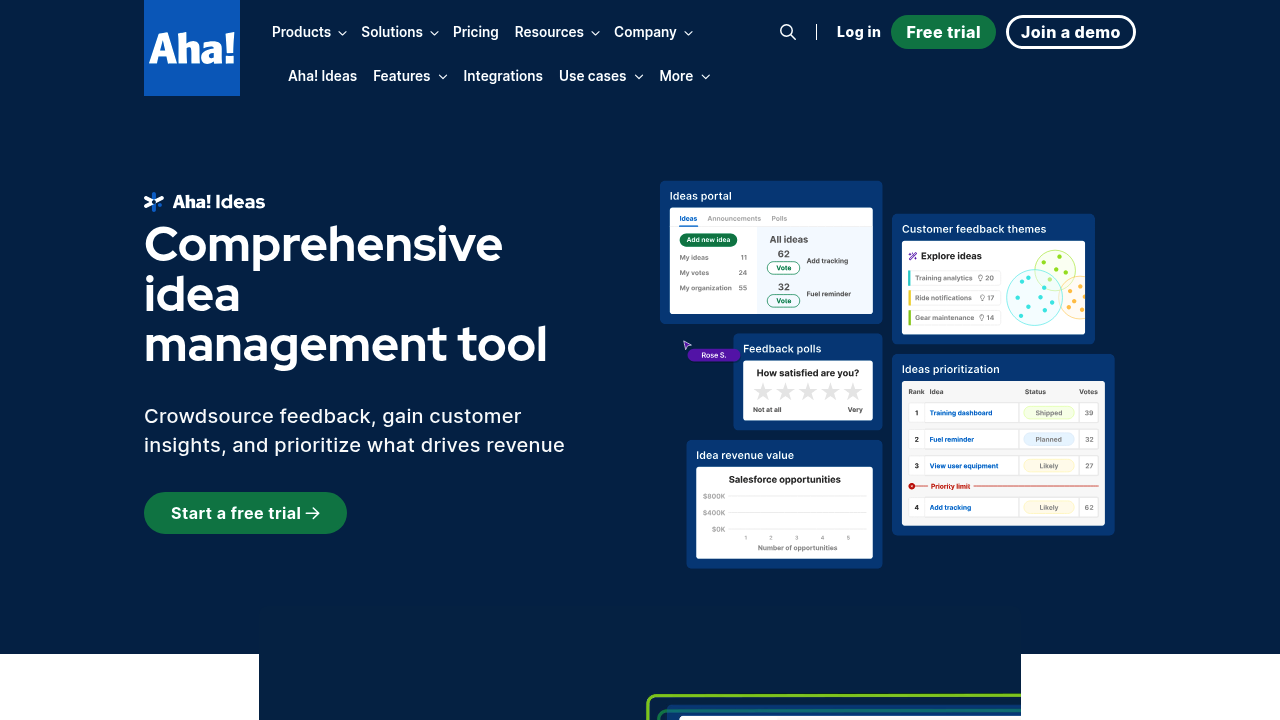 Illustration for aha! ideas in Best Customer Feedback and Roadmap Software 2026