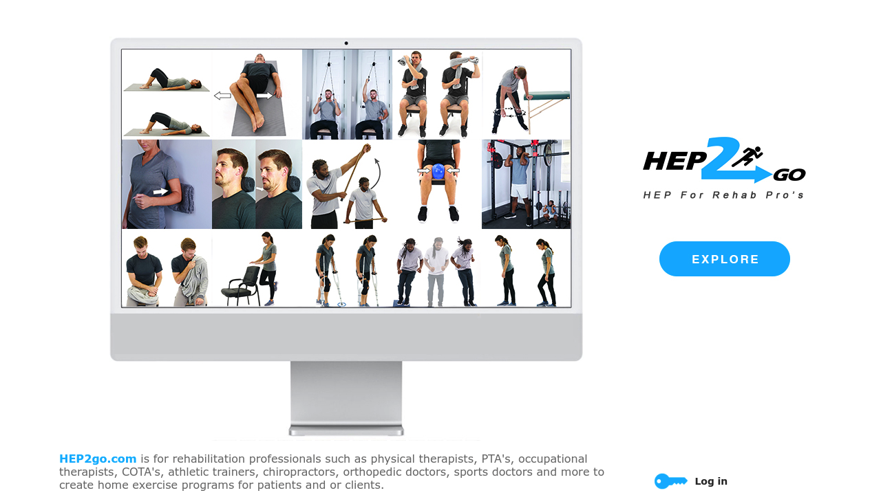 Screenshot of HEP2go home exercise program builder