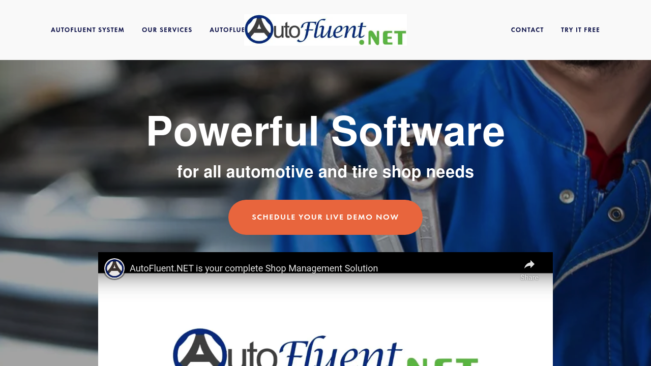 Screenshot of AutoFluent website