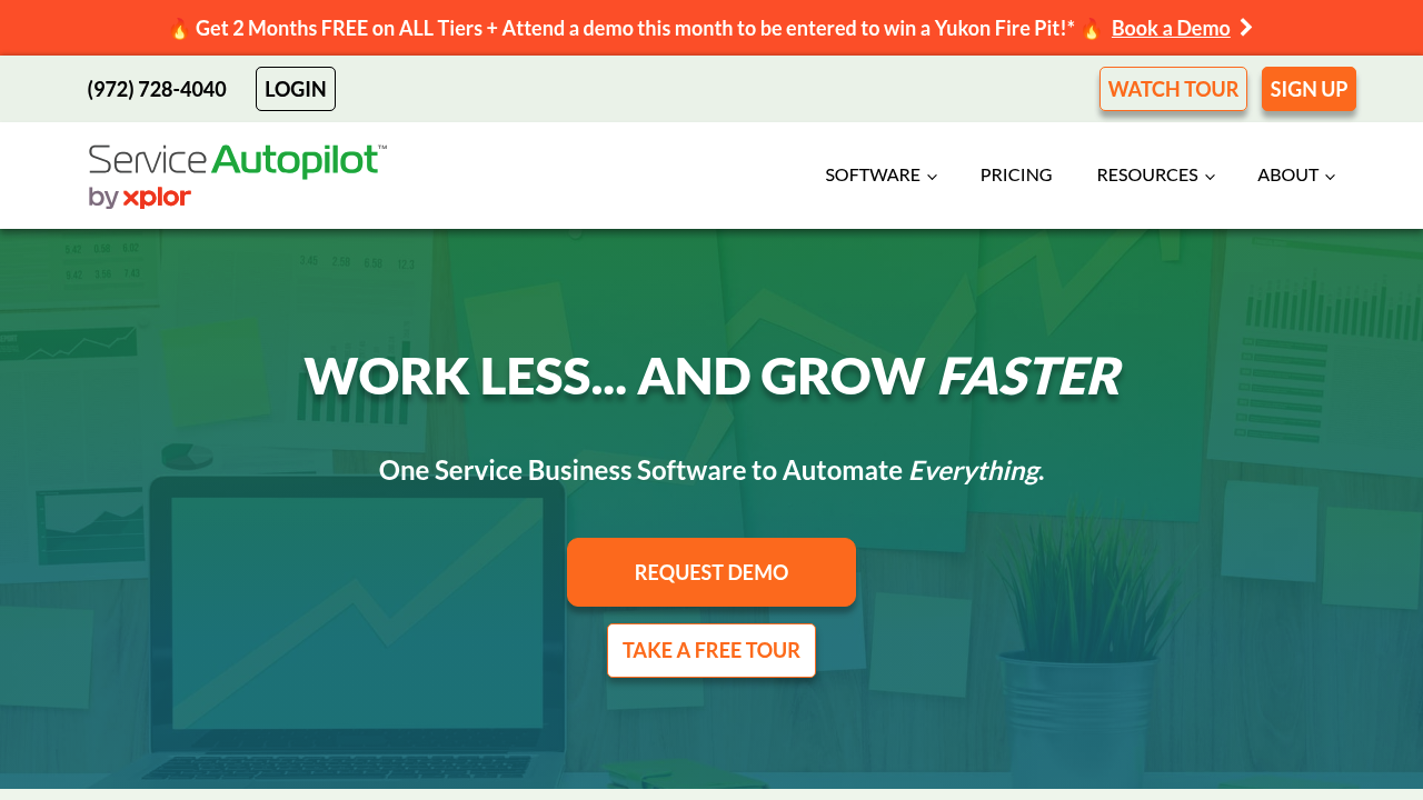 Screenshot of Service Autopilot website