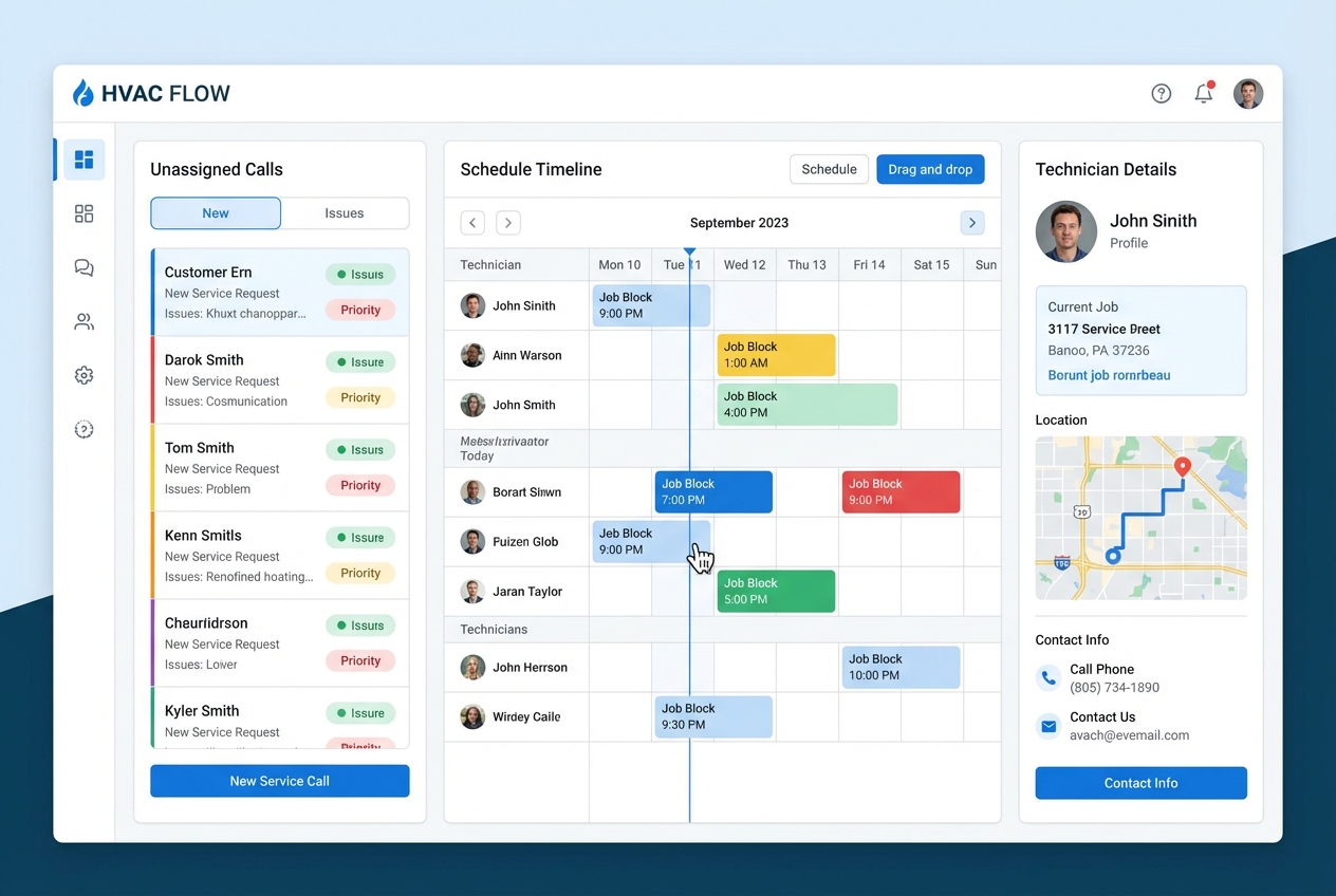 Screenshot of Set up the dispatch board and schedule views website