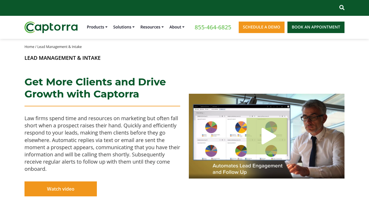 Screenshot of Captorra website