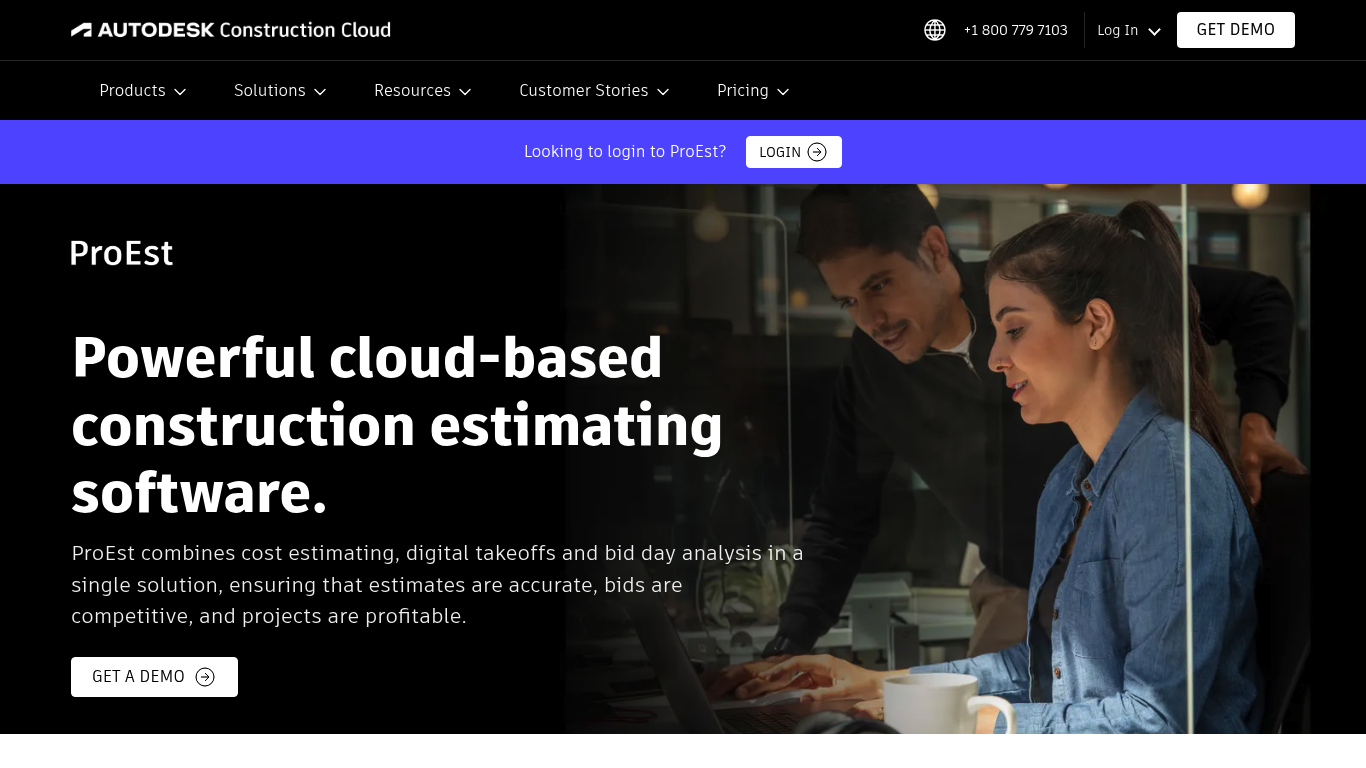 Screenshot of Autodesk ProEst product page