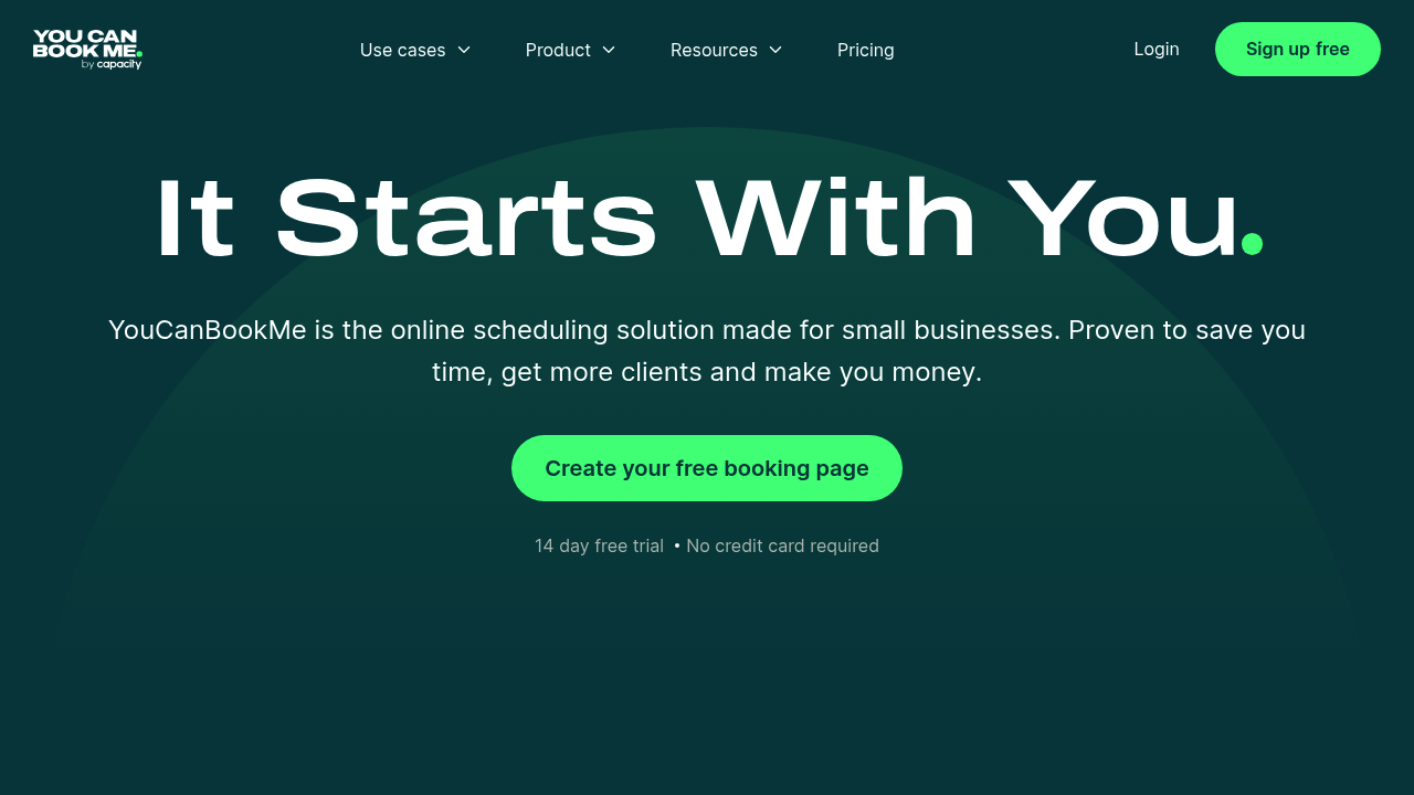 Screenshot of SavvyCal homepage