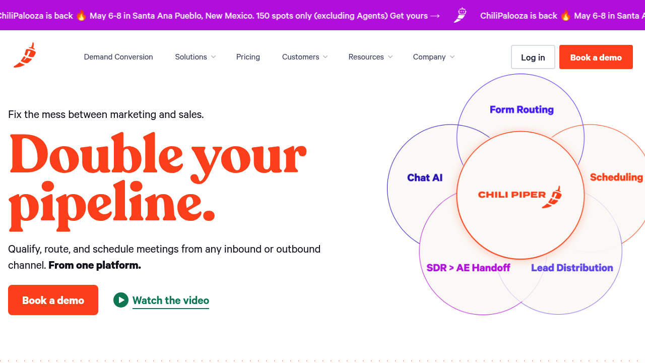 Screenshot of Doodle homepage